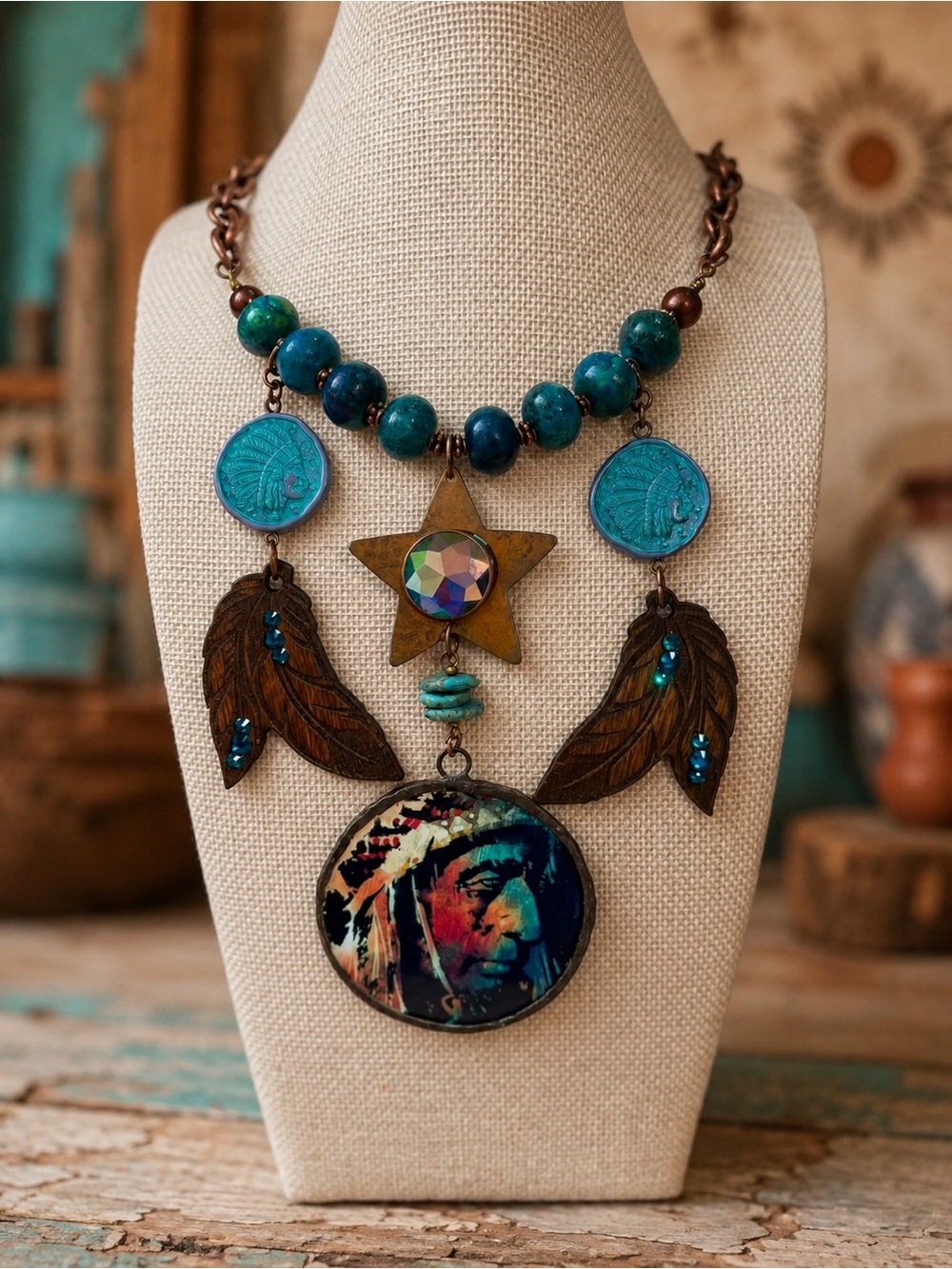 Gypsy South southwestern statement necklace